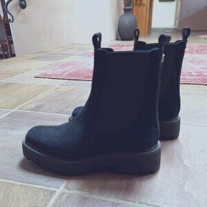 Sam Edelman Women's Waterproof Laguna Boots BLACK SUEDE - SIZE 7